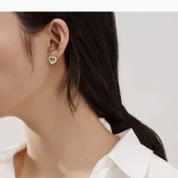 Tiffany & Co. Open Heart Stud Earrings - Picture 3 of 3